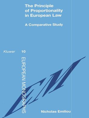 cover image of The Principle of Proportionality in European Law